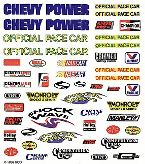 NASCAR pinewood derby car decal picture
